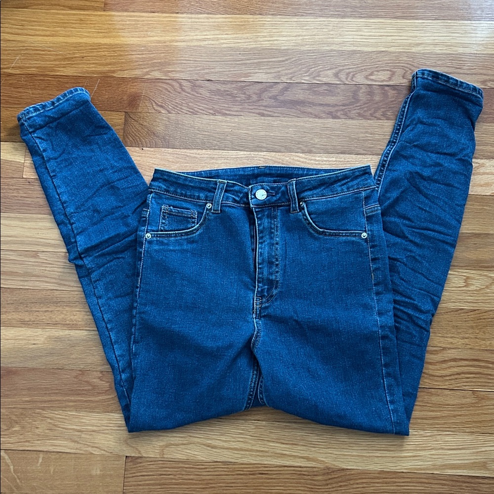 H&M Navy Curvy Jegging Jeans - Women's Stretch Denim